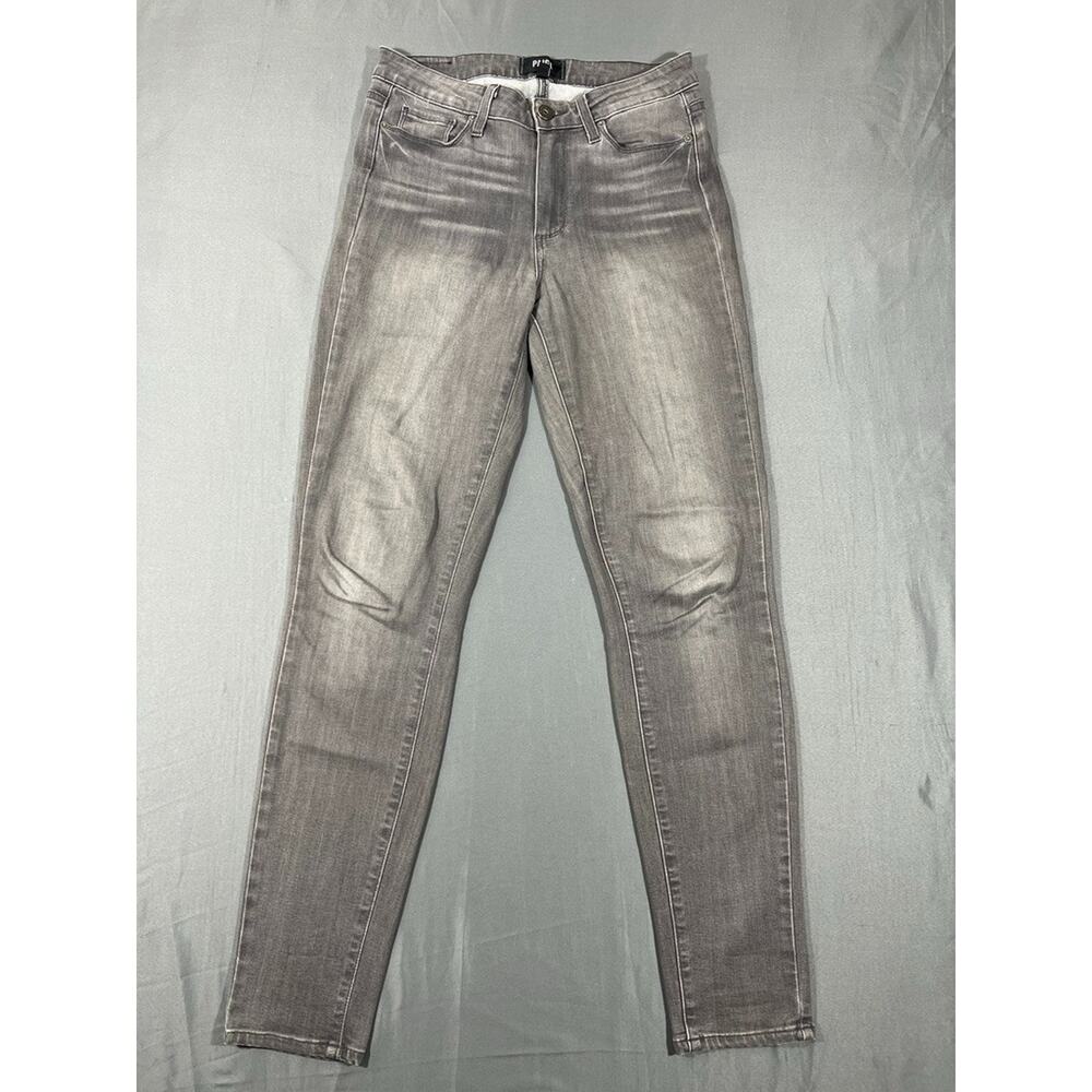 Paige Hoxton High Rise Ultra Skinny Jeans Womens 27 Gray Denim Stretch Slim Fit